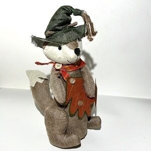 RARE Dan Dee Fox Toy Burlap Neutral Earthy tones